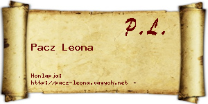 Pacz Leona névjegykártya